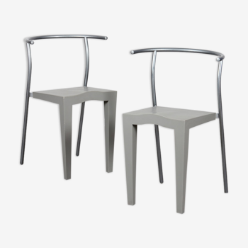 Paire de chaises Dr Glob Philippe Starck pour Kartell, 1988