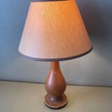 Small table lamp in old turned wood