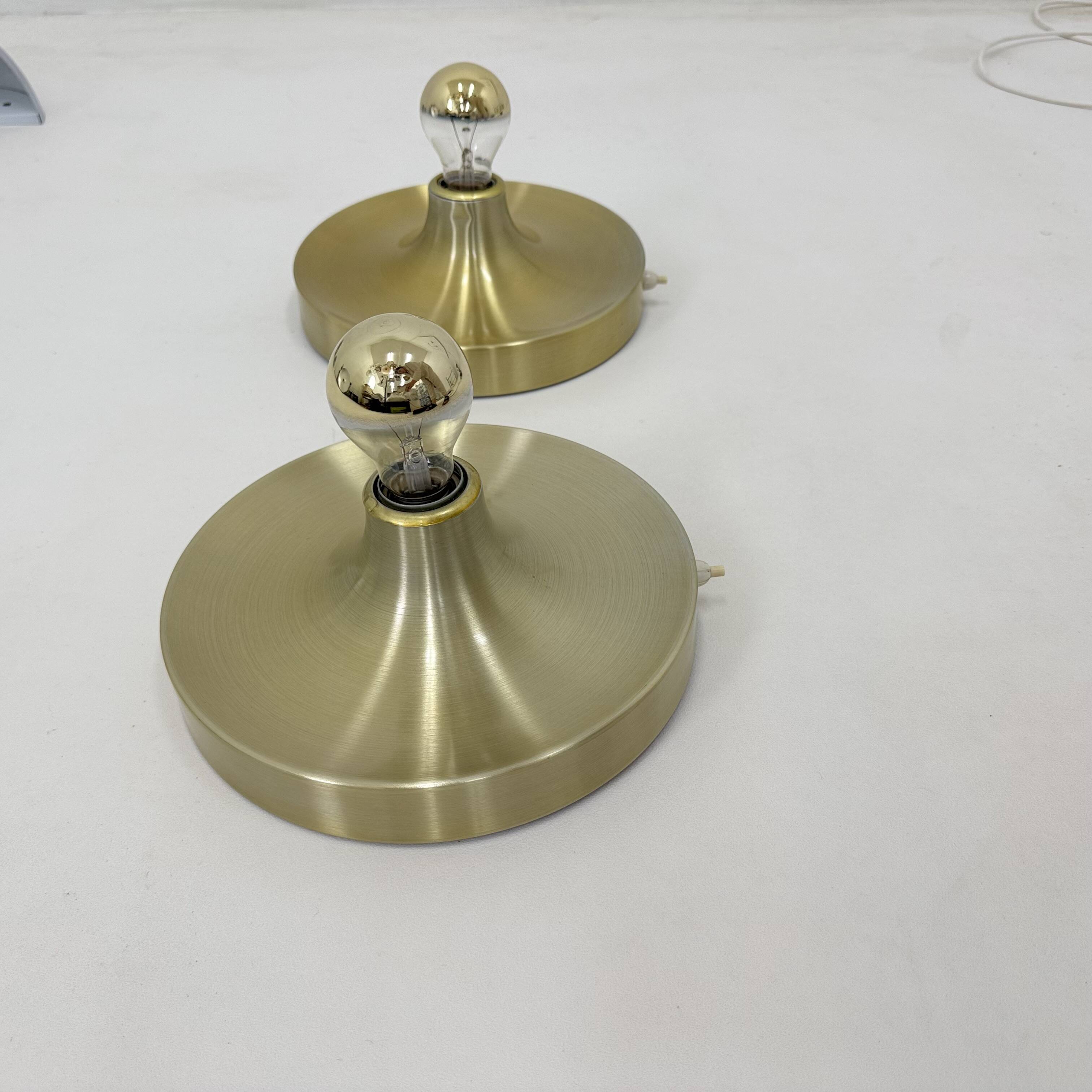 Mid-century design honsel space age disc lamp , 1970s attributed to Charlot