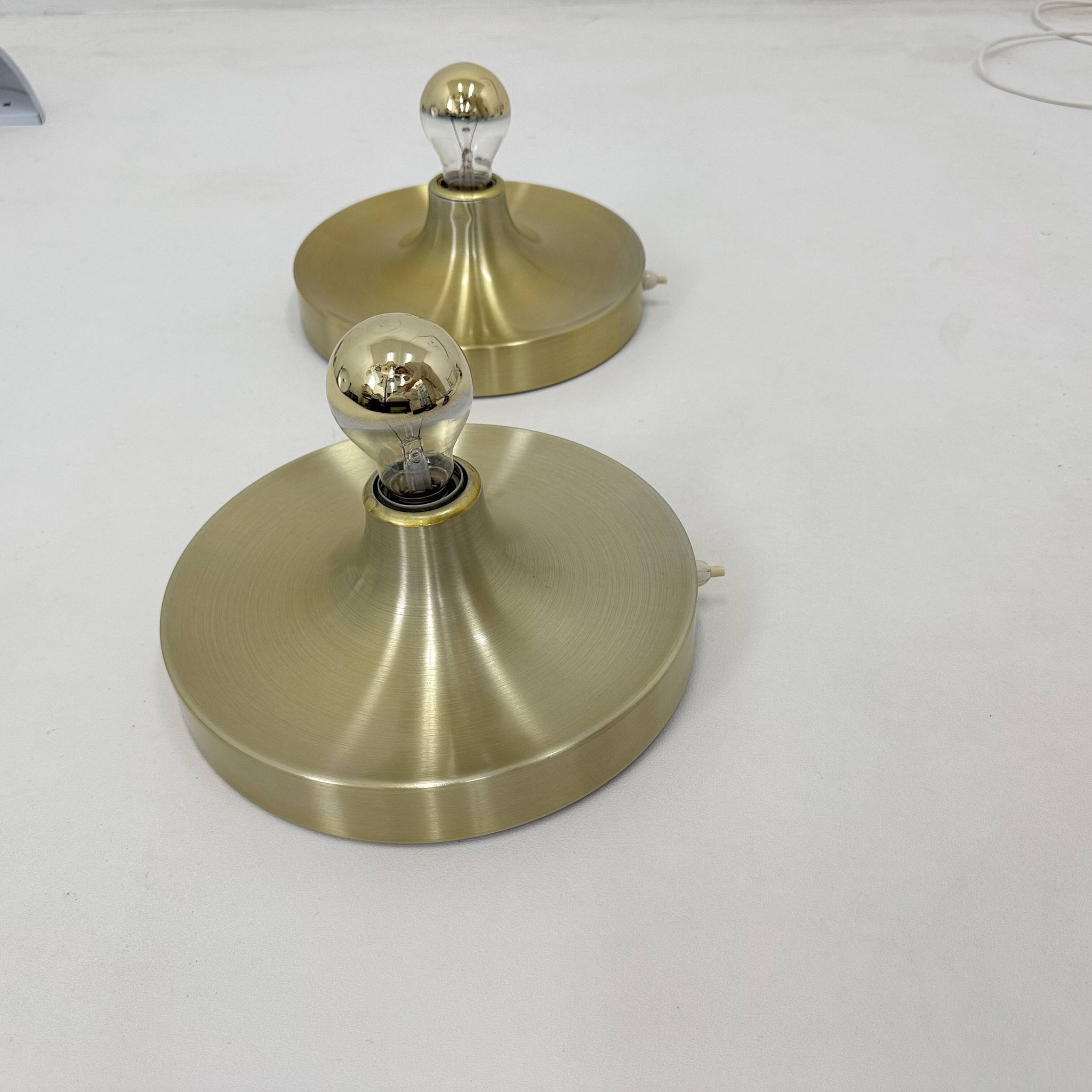 Mid-century design honsel space age disc lamp , 1970s attributed to Charlot