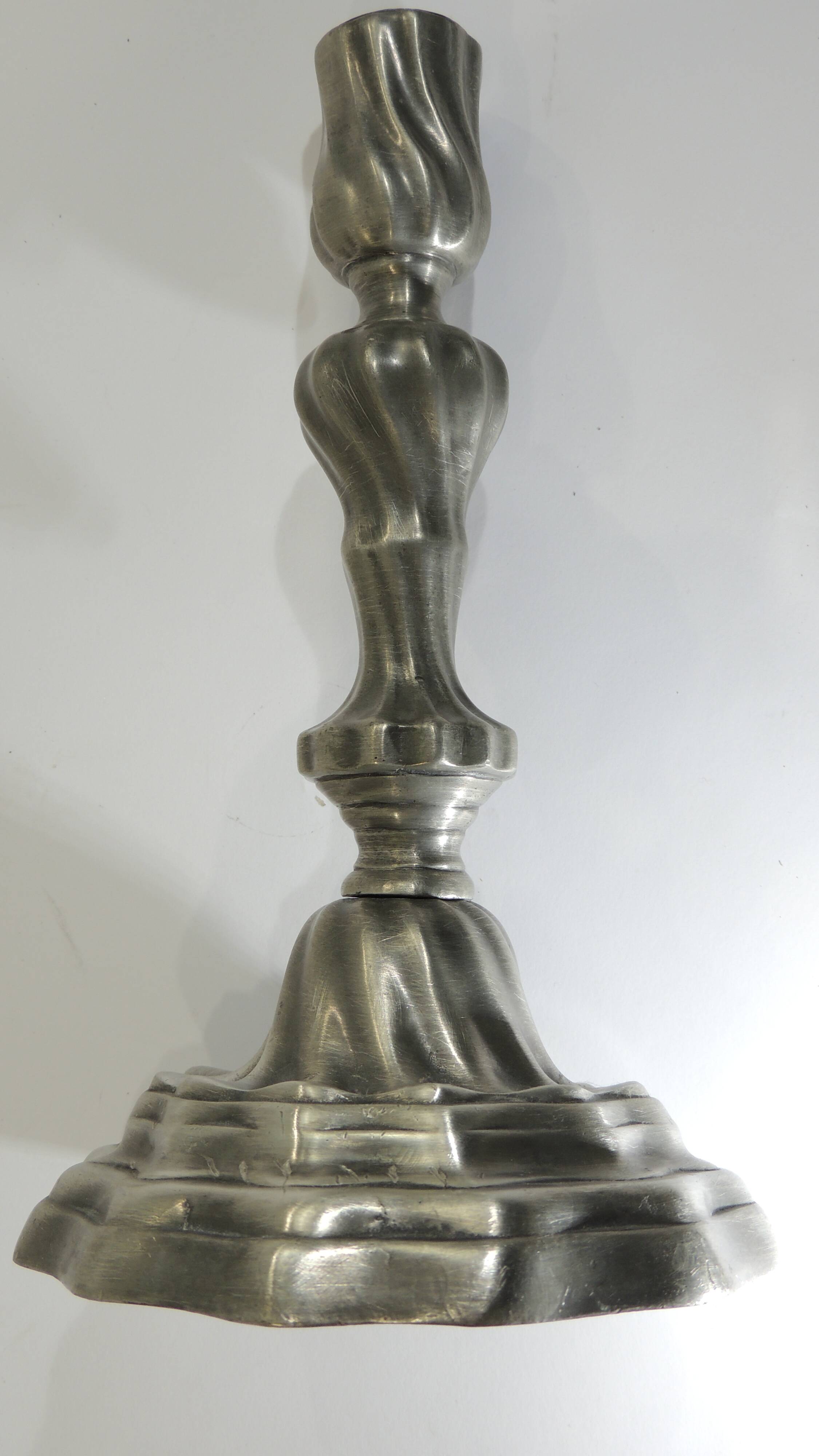 19th century/vintage pewter candle holder