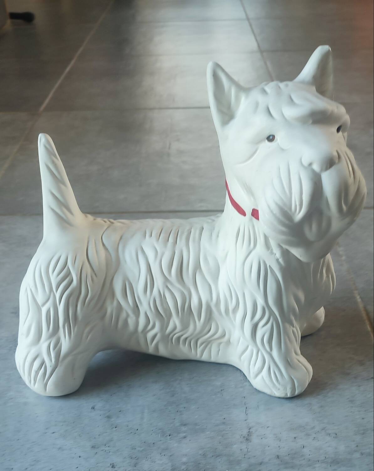 Ceramic zoomorphic dog statue