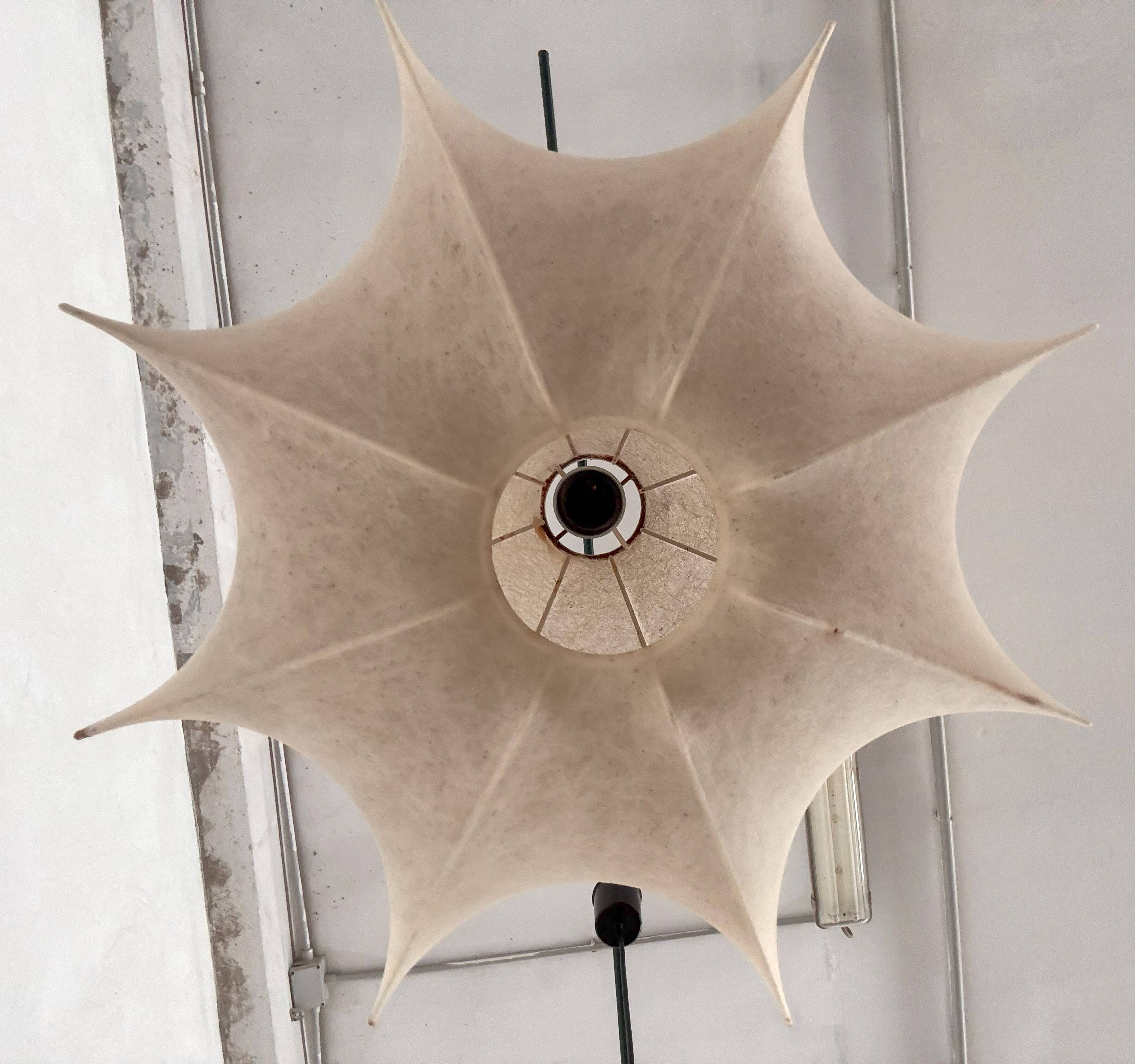 Pair of Italian Designer Cocoon Pendant lights original from the 1960s