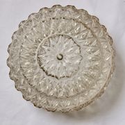 Plafonnier rond en verre transparent ambré