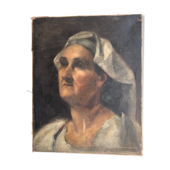 Portrait of a woman in oil