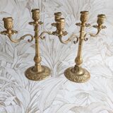 Chandeliers en bronze style Louis XVI