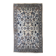 1950s hand-knotted wool rug with silk highlights, ivory and blue, 118 × 200 cm