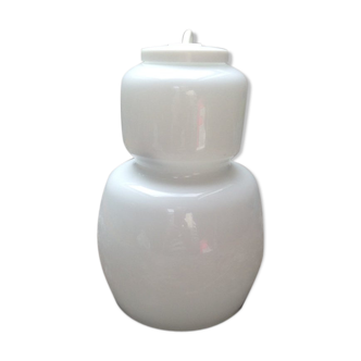 French vintage white glass suspension 1960s/70s