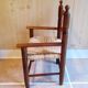 Children's armchair in wood and straw