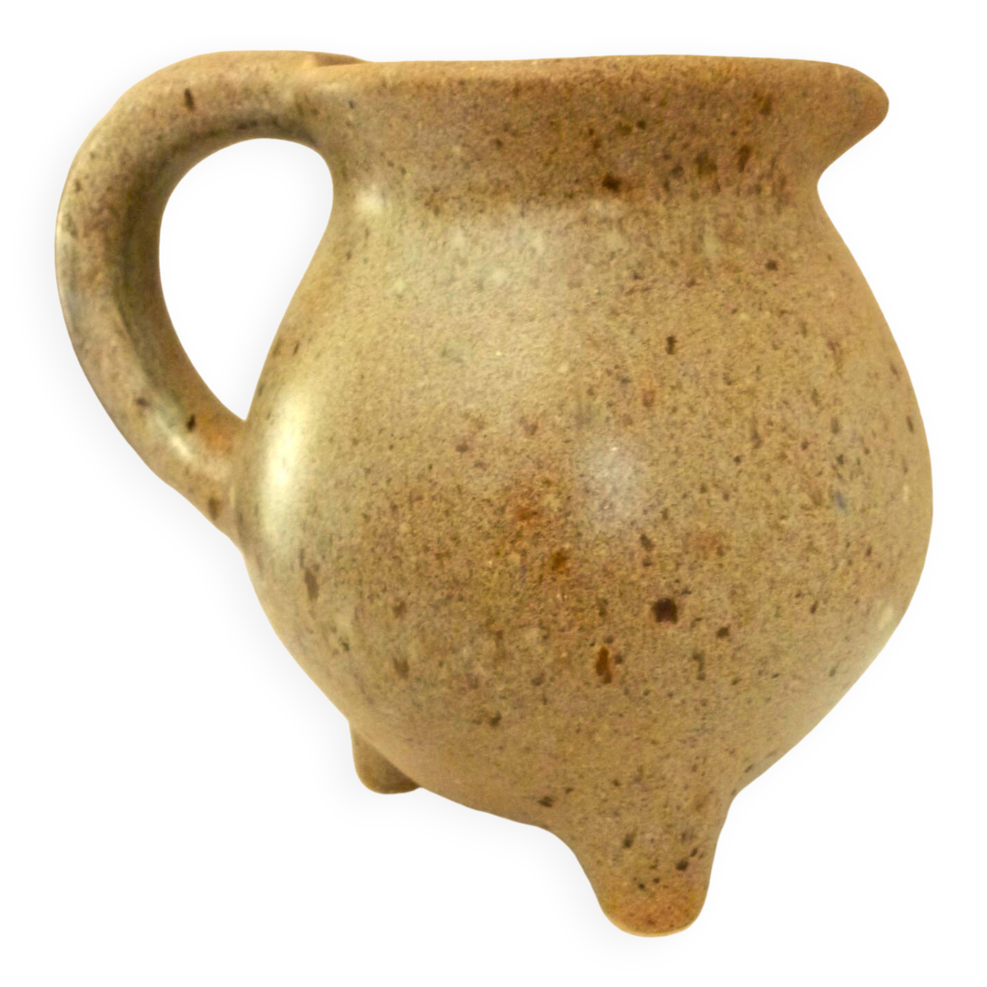 Tripod pitcher in glazed ceramic, signed Périgord pottery, 1950s/1960s