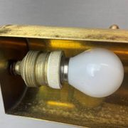 Lampe de table de bureau de banquier portugais en laiton 1940