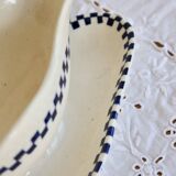 Antique sauce boat in ironstone Salins - Checkerboard model