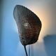 Woven rattan wall light in the style of Igno Maurer, design from the 1970s.