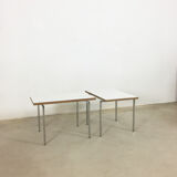 Lot of 2 modernist stackable tables by Trix & Robert Haussmann of 1957