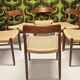 Set of 6 Møller teak chairs 1960