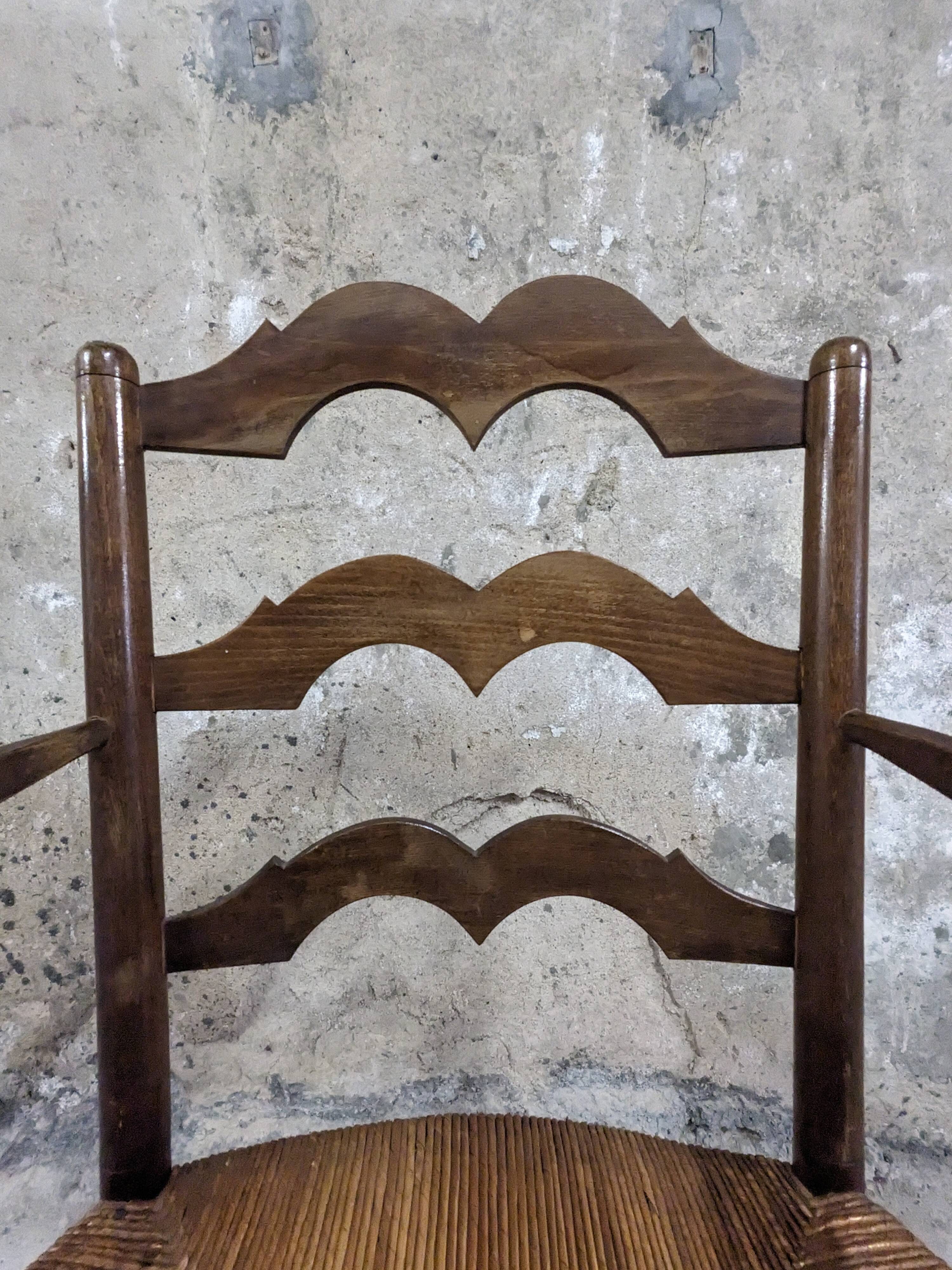 Straw armchair