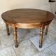 Louis-Philippe XIXth century demi-lune console table in solid walnut – seats 6 people.