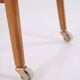 Side table with shelf on wheels - teak - Danish design - 1960s