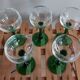 Verres à vin blanc d'Alsace pied vert