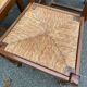 6 solid oak dining chairs with straw seats, 104cm
