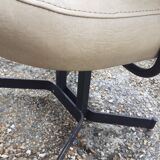 Pair of vintage swivel armchairs design xxeme