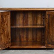 Buffet rustique en noyer ancien avec parquetterie incrustée, qualité vintage