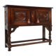 Antique 16th century Spanish carved cabinet in oak.
