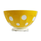 Yellow Bowl with white polka dots Sarreguemines