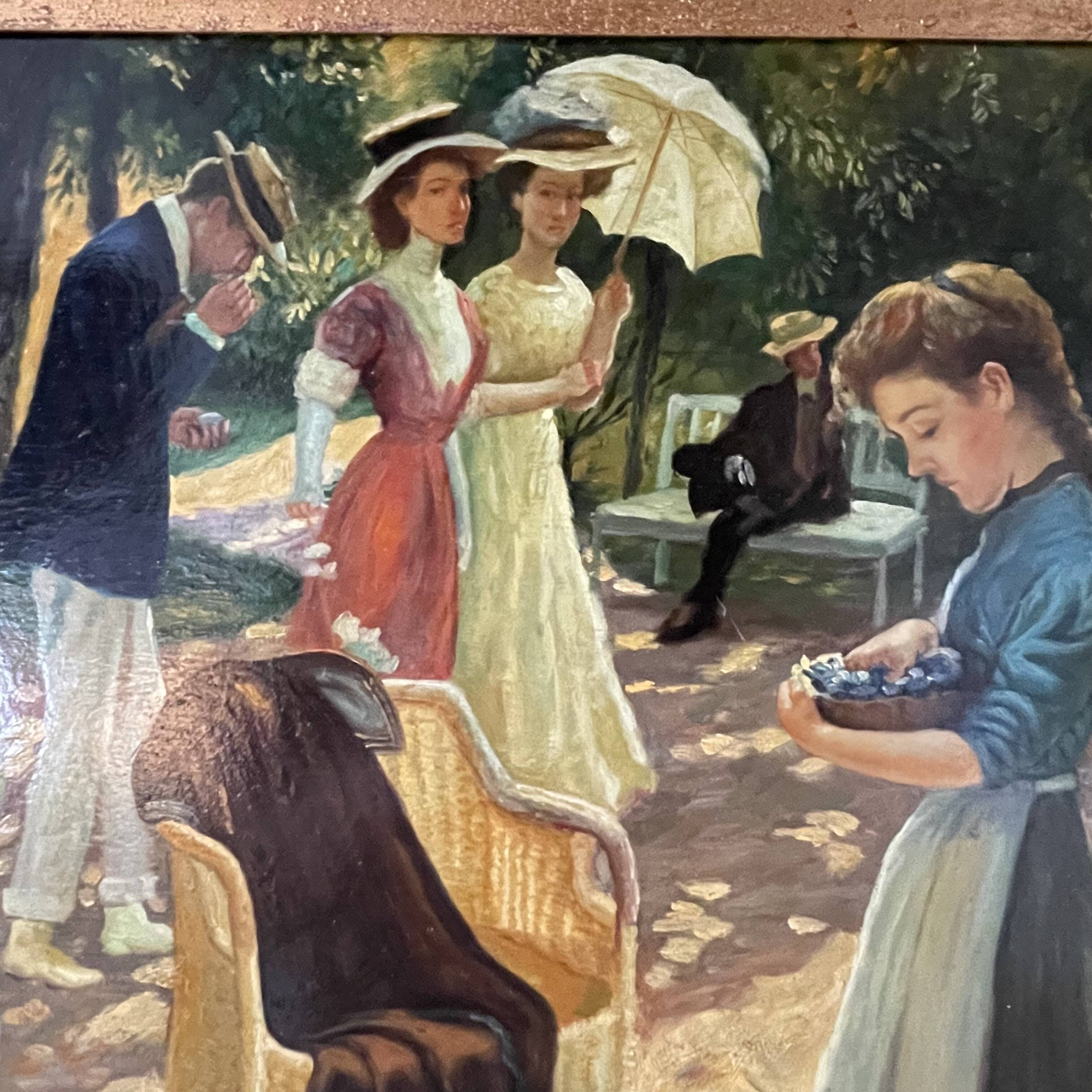 Oil on panel after Oscar Arthur Bluhm 99x73cm