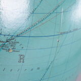 Midcentury glass globe with light from columbus duoerdglobe, germany