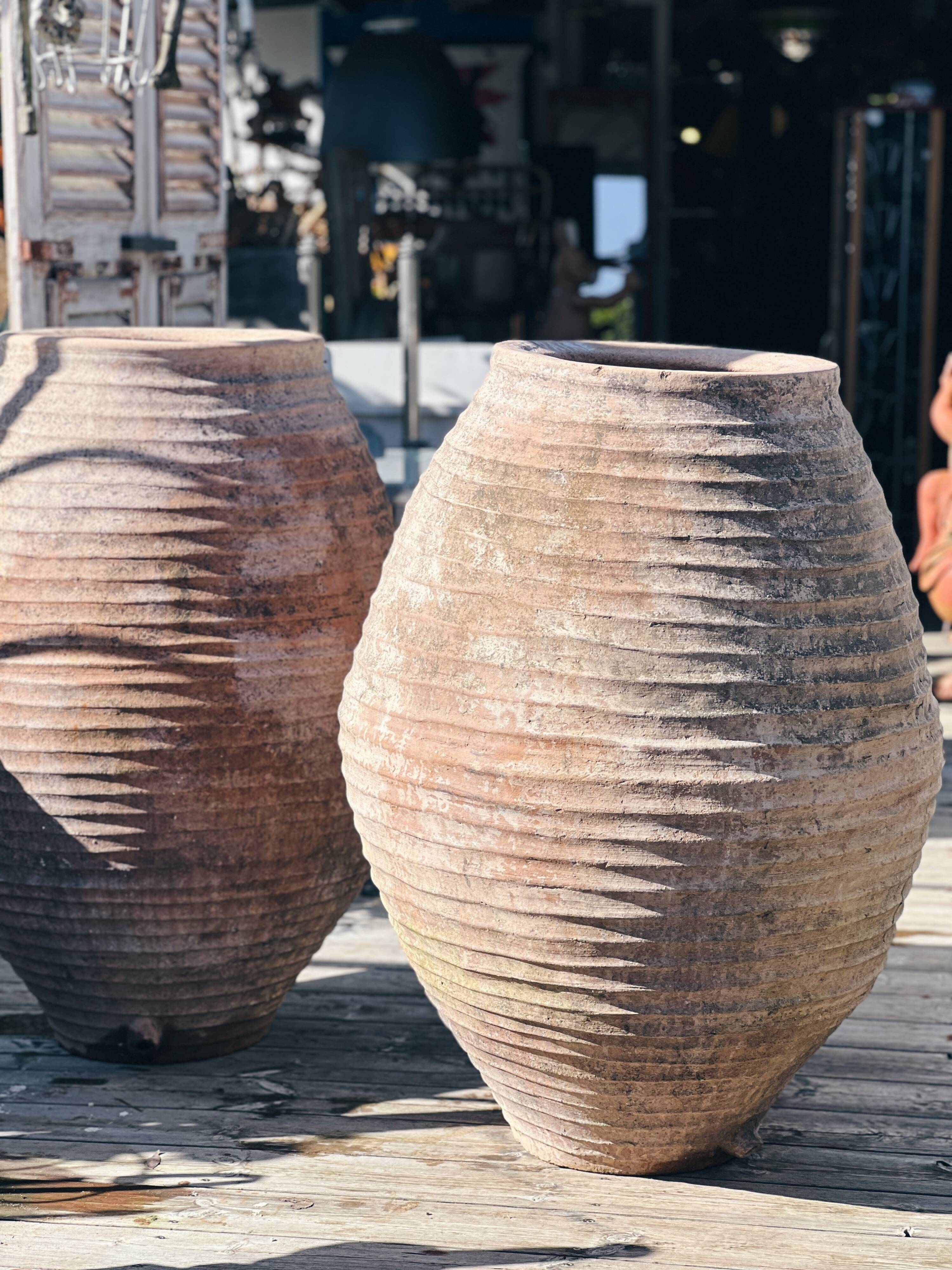 Pair of large Spanish jars