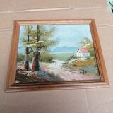Hand-painted landscape painting