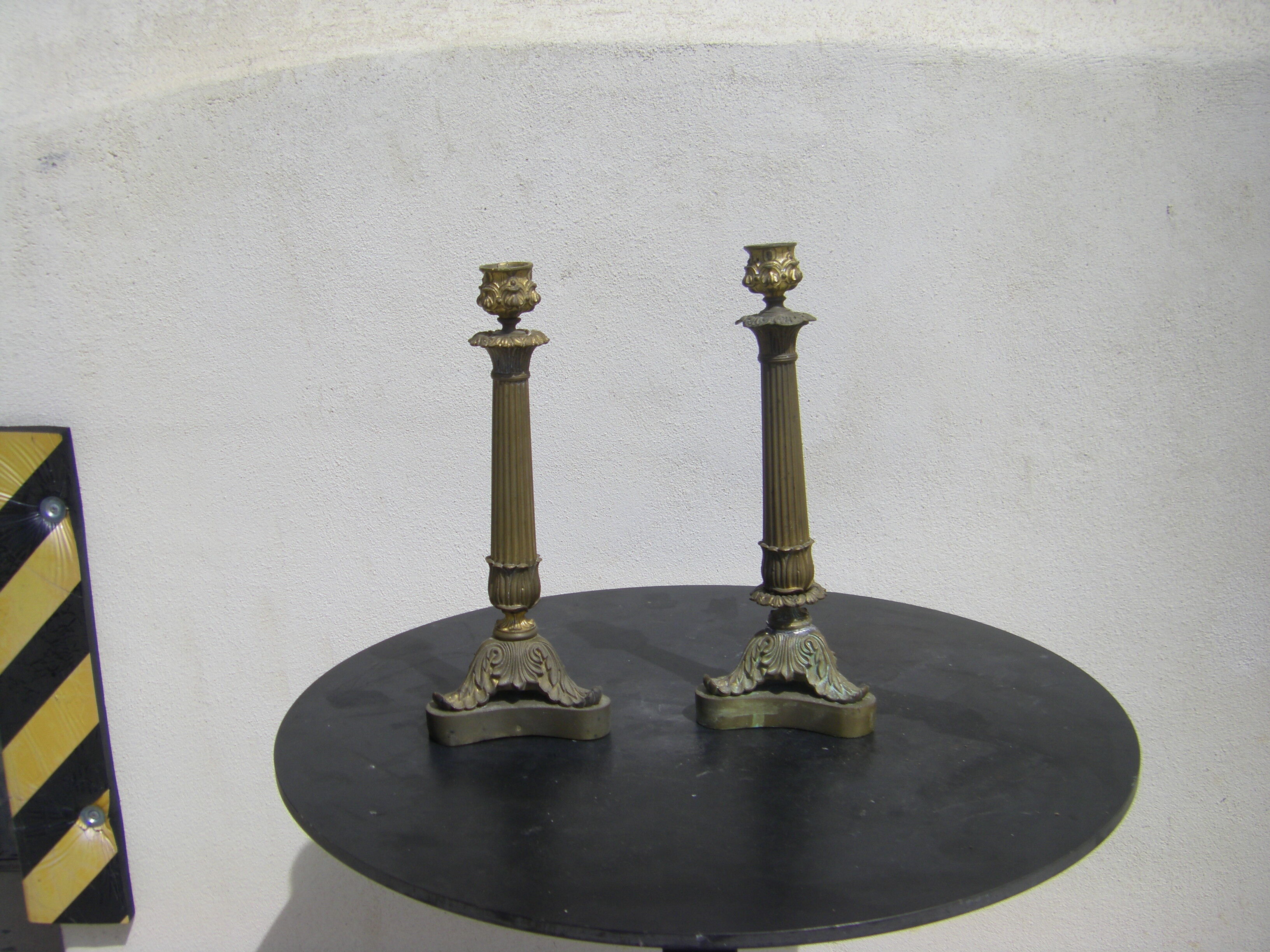 Pair of antique candle holders
