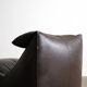 Le bambole chaise longue in brown leather By Mario Bellini for B&B Italia,