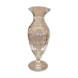 Vase soliflore en cristal taille col evase