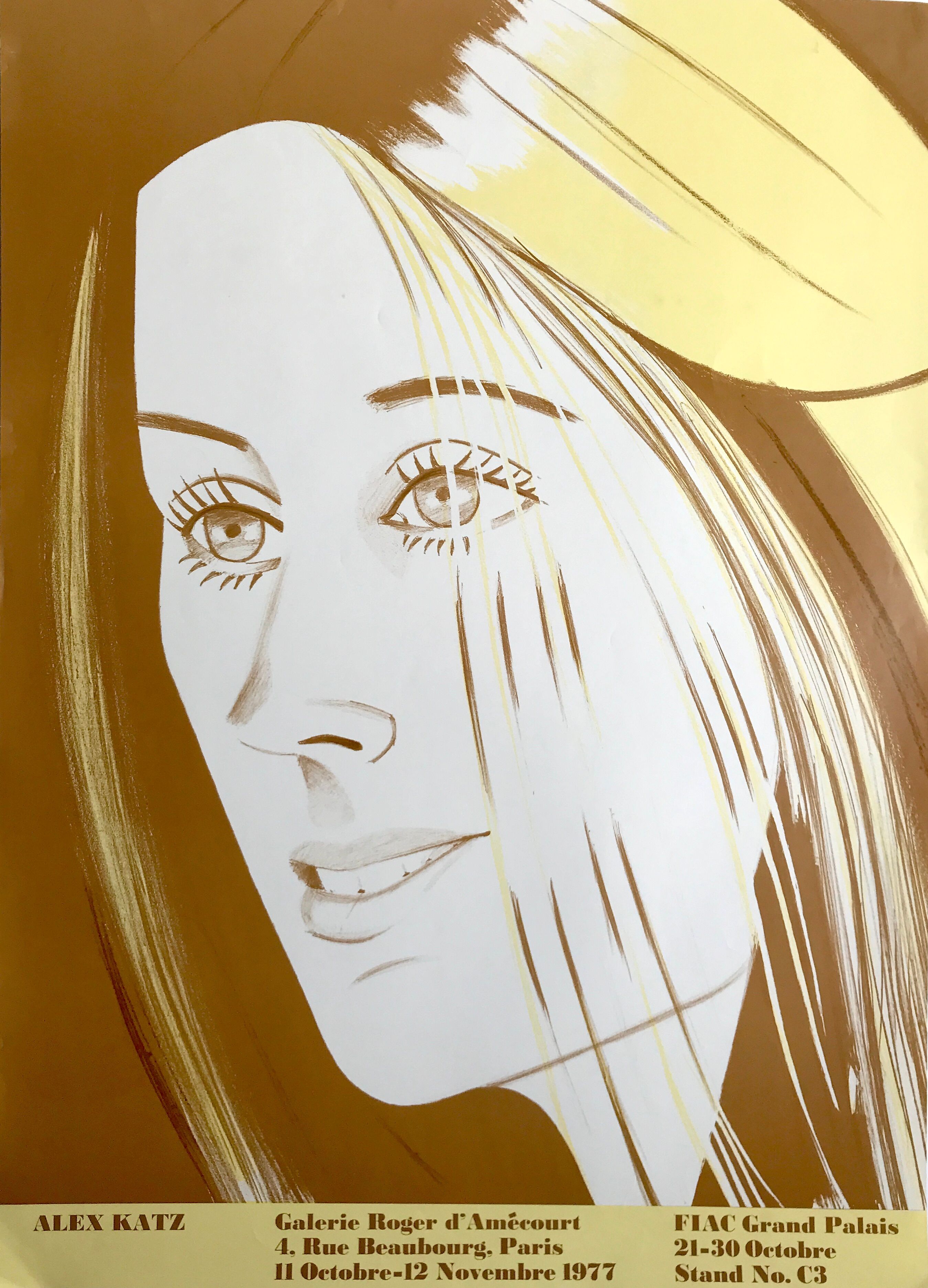 Original lithograph poster by Alex Katz, Galerie Roger d'Amécourt / FIAC, 1977