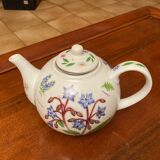 Teapot with floral decoration, 1000ml, integrated strainer