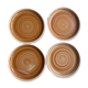 4 flat plates in stoneware