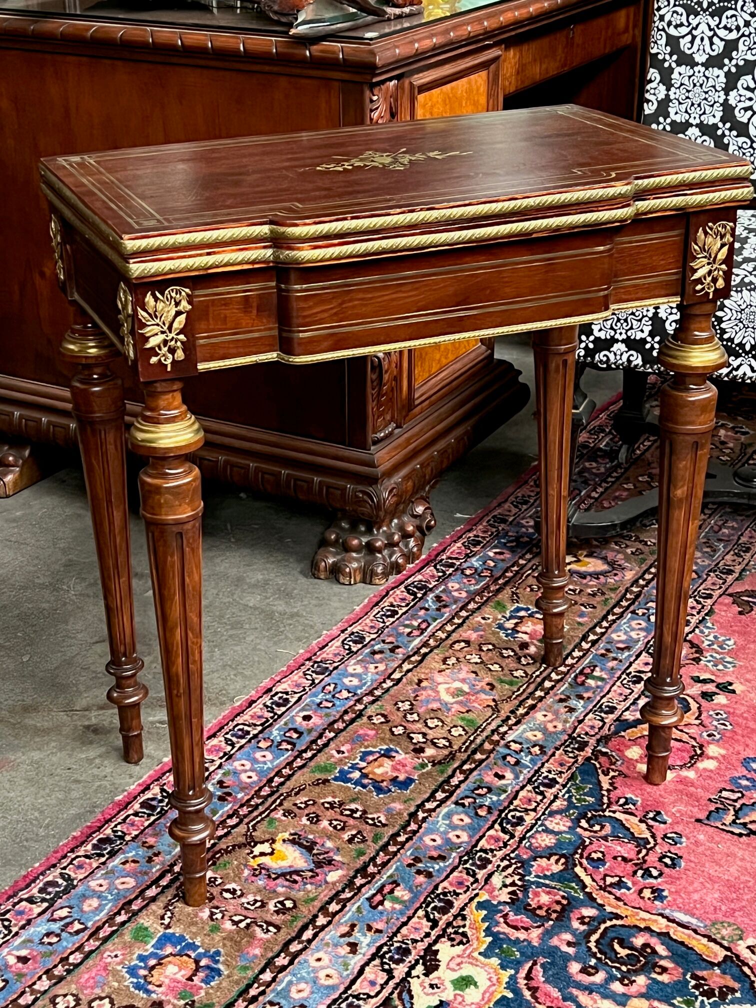 Console - Napoleon III style gaming table.