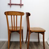 Pair of luterma monobloc bistro chairs