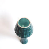 Vintage vase "Stripline" green celadon by Ernest d'Hossche for Keralux, 1958