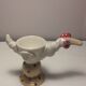 Set of 2 original porcelain shells in the shape of a bird