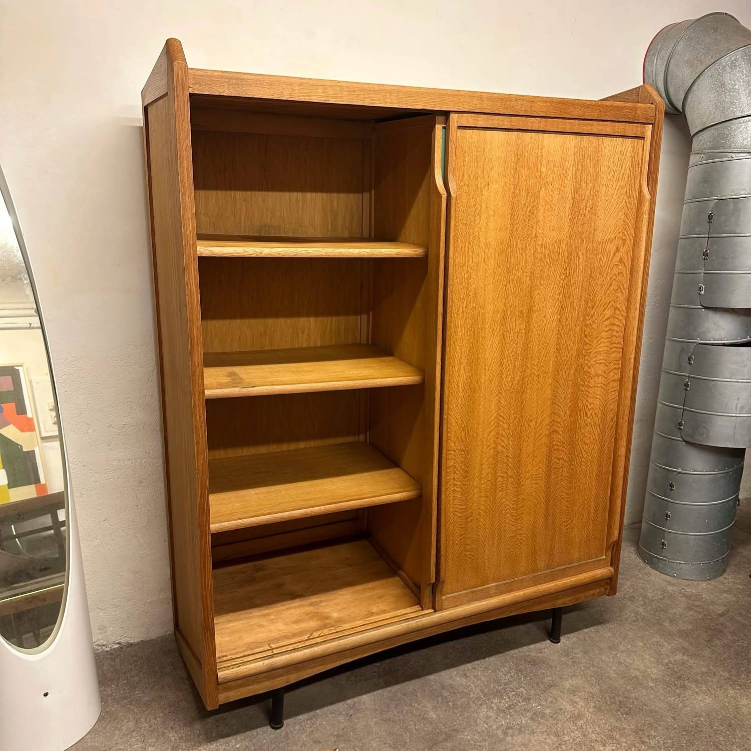 Armoire en chêne par Claude Vassal, circa 1950