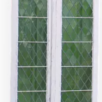 Suite of 8 windows with stained glass - 20th century
