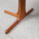 Midcentury Danish round teak dining table with 2 extensions 1960s
