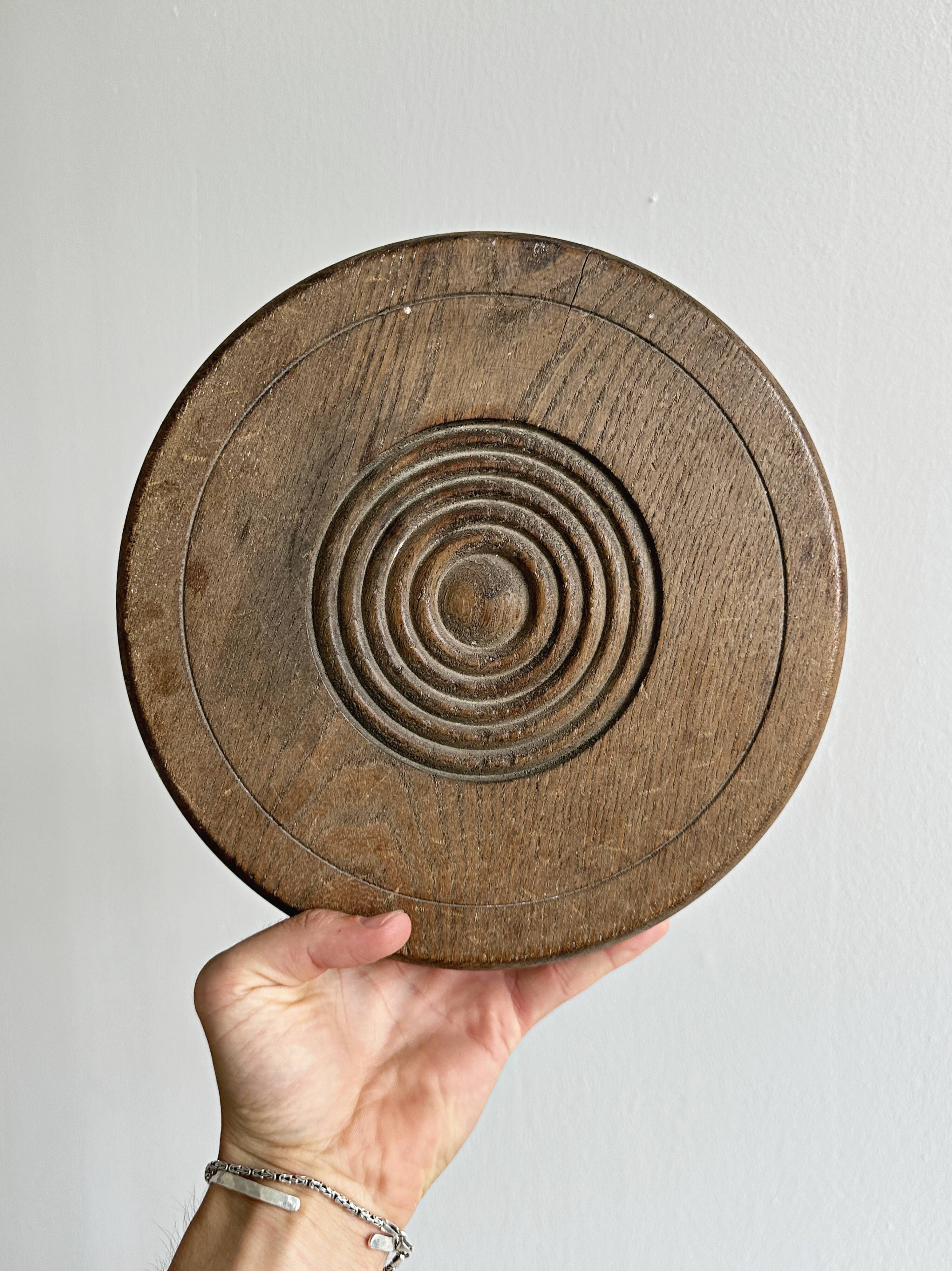 Antique wooden tripod stool