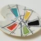 Vide poche céramique palette de peintre design années 60