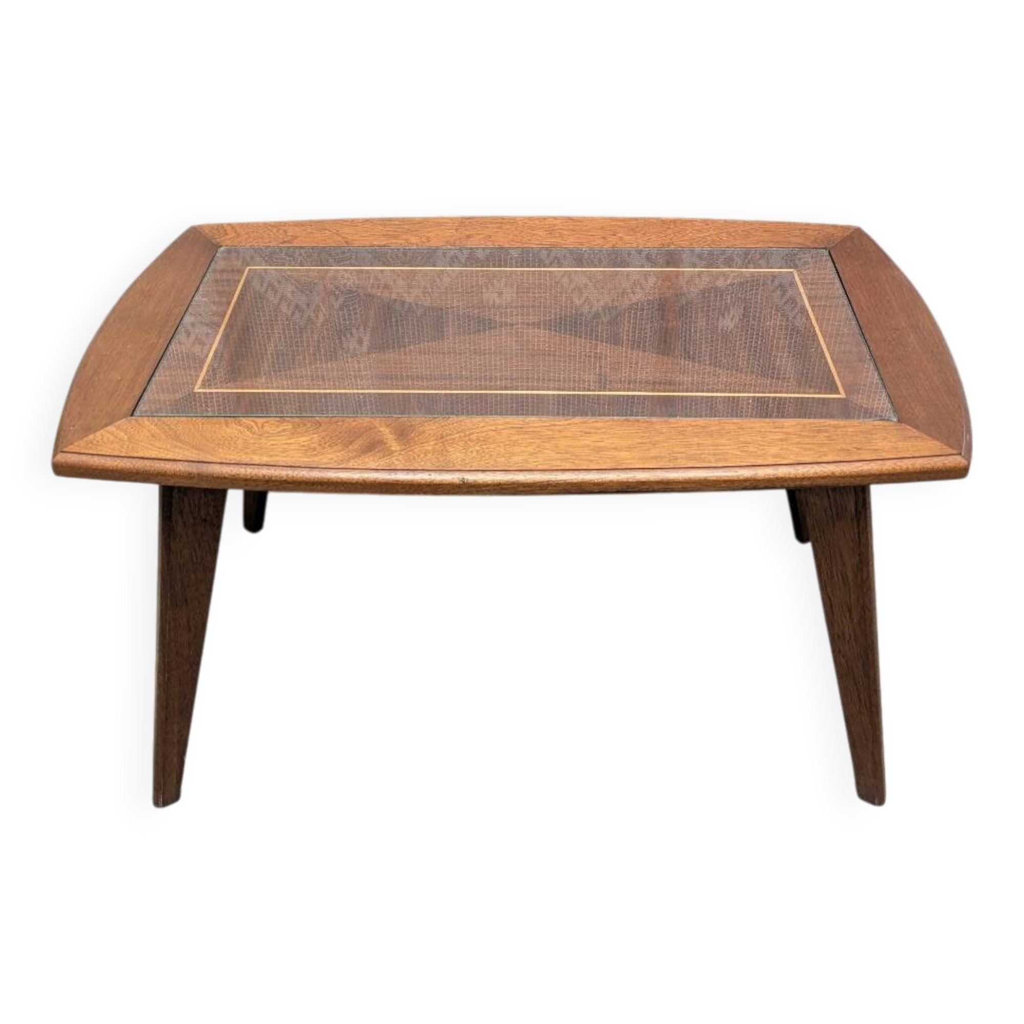 Wood and glass coffee table