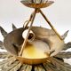 Vintage "Sunburst" ceiling light in gold metal