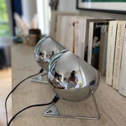 Paire de lampes esprit « Eye-ball » en métal
